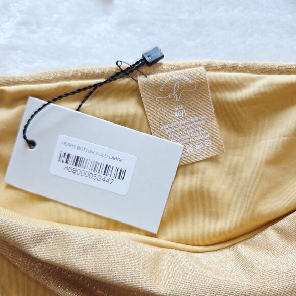 Cherina Beachwear Nora Crochet Bikini Top & Side-Tie Bottoms in Pink Lurex Gold - Picture 9 of 12